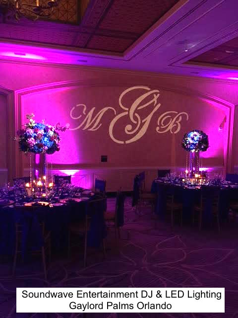 Soundwave Entertainment - Gaylord Palms Resorts and Convention Center - Orlando Wedding DJs - Orlando Wedding Venues - LED Lighting Design