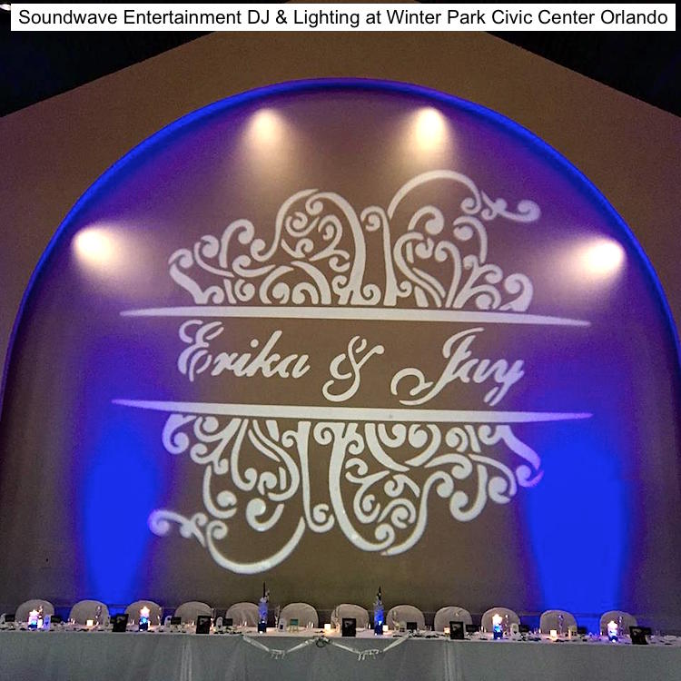 Soundwave Entertainment - Winter Park Civic Center - Orlando Wedding Venues - Orlando Wedding DJs - LED Lighting Design