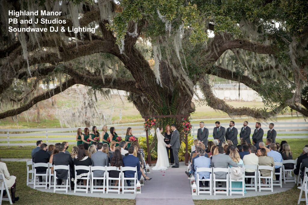 Highland Manor Wedding under Tree