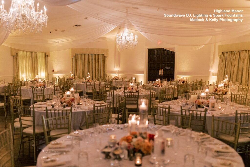 reception design Highland Manor Wedding - Soundwave Entertainment DJ Orlando