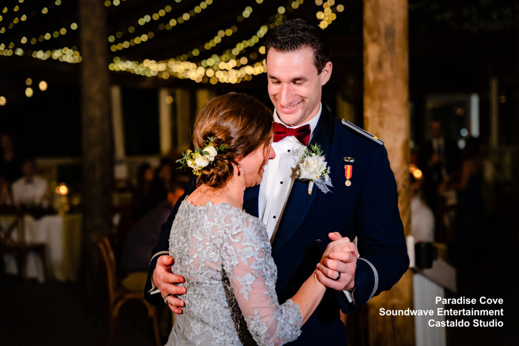 Military-Paradise-Cove-Groom-and-Mother-Dancing